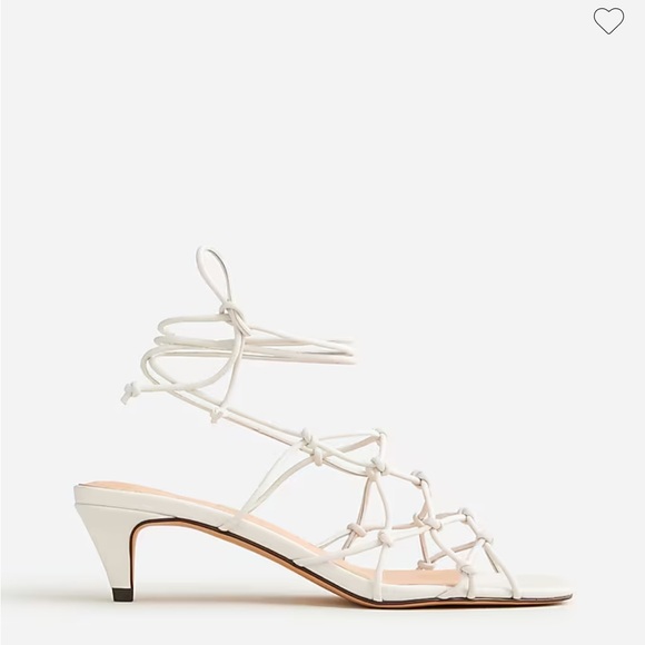 J. Crew - Zadie knotted lace up kitten heels in leather size 5.5 - Picture 3 of 3